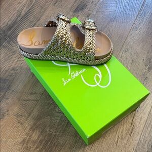 🆕 Sam Edelman Reid Gold Woven Sandals